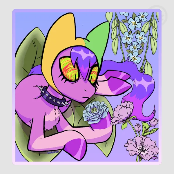 Tipsy in Flowers Sticker