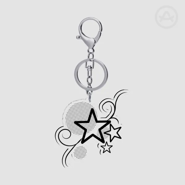 Acrylic Frutiger Metro Keychain Design