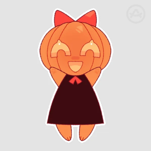 pumpkin girl - sticker