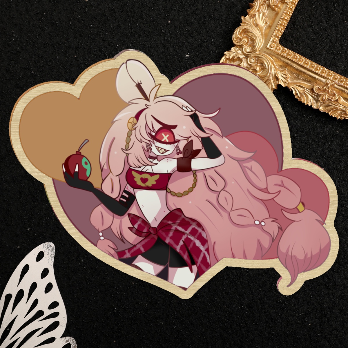 Pirate Cherri Bomb wooden Pin || 8cm || Hazbin Hotel
