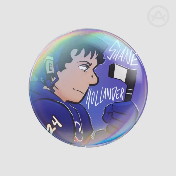 [HEATED RIVALRY] Shane Hollander Rainbow Montreal Metros Button Pin