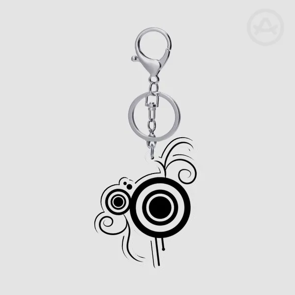 Acrylic Frutiger Metro Keychain Design