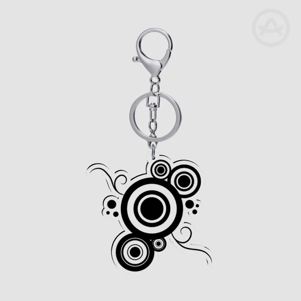 Acrylic Frutiger Metro Keychain Design