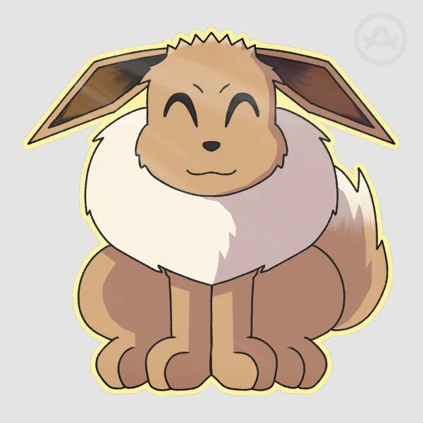 Sitting Eevee Sticker
