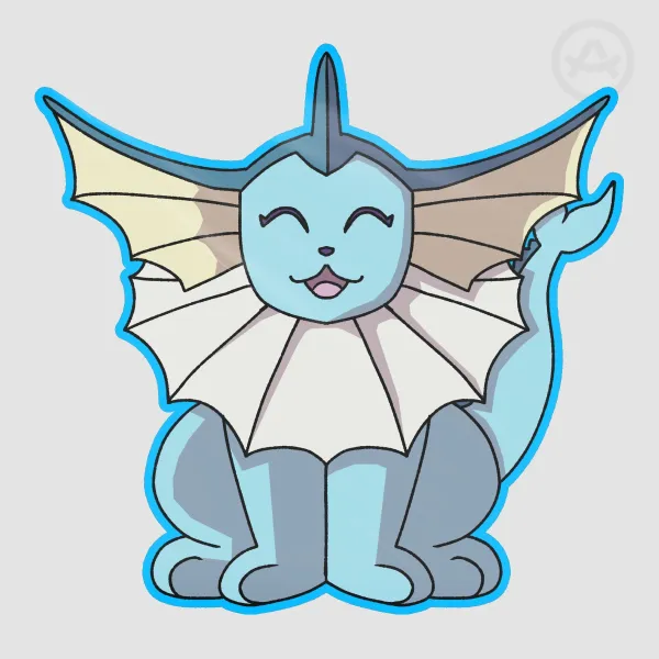 Sitting Vaporeon Sticker