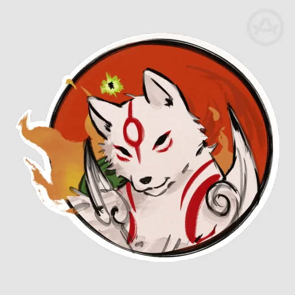Okami: Amaterasu Die-Cut Sticker