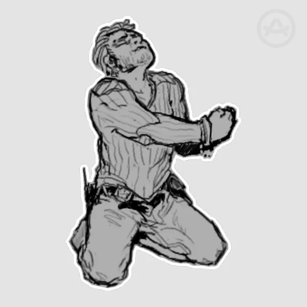 DBH Gavin Reed (Gray Version) Matte sticker