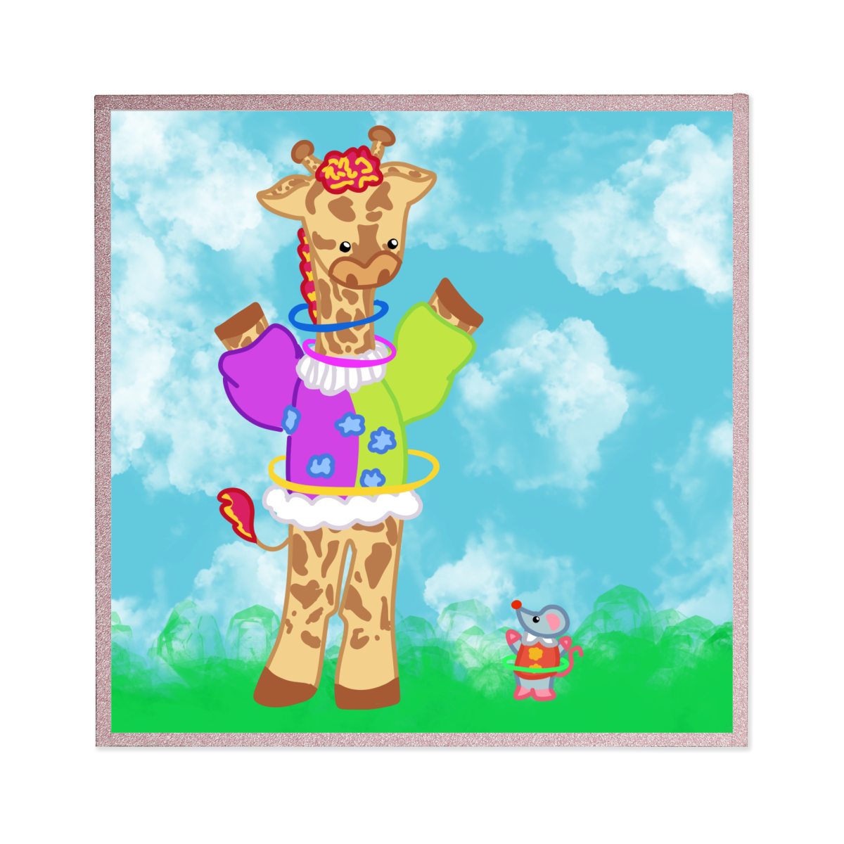 Party giraffe+ mouse art board!