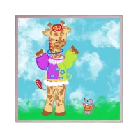 Party giraffe+ mouse art board!