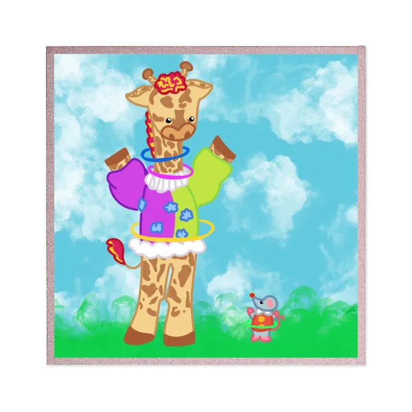 Party giraffe+ mouse art board!