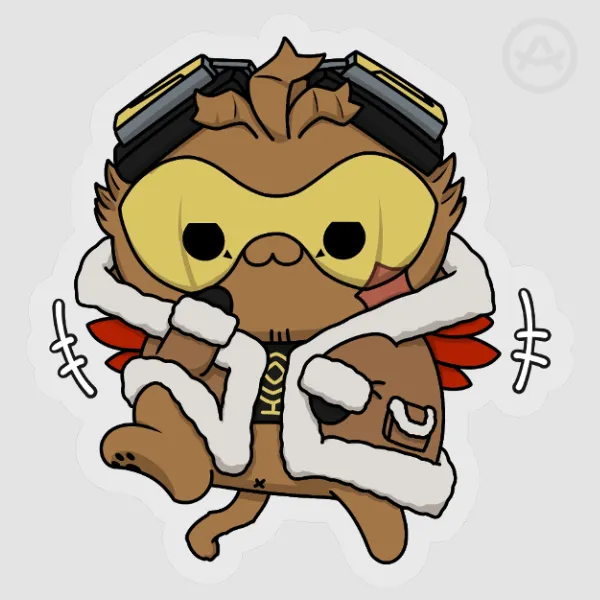 Hawks Cat Sticker (Jumping)