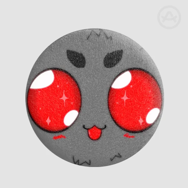Mothman plush badge