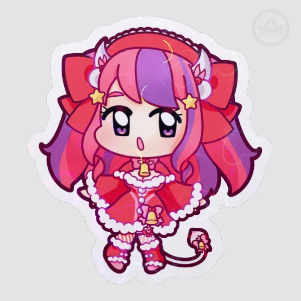 Ironmouse Krampus Holographic Sticker