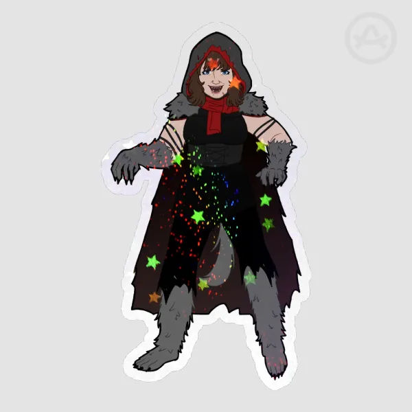 Werewolf Elizabeth Grey Holographic Sticker