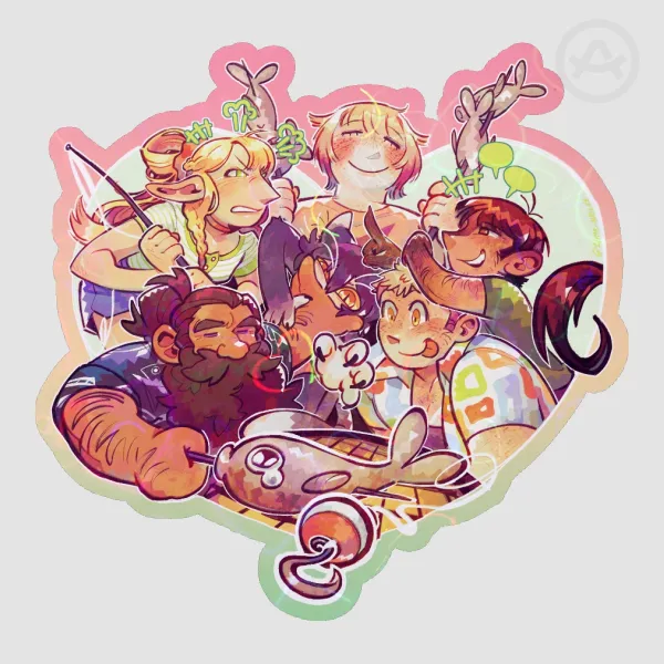 Dungeon Meshi Camping Sticker