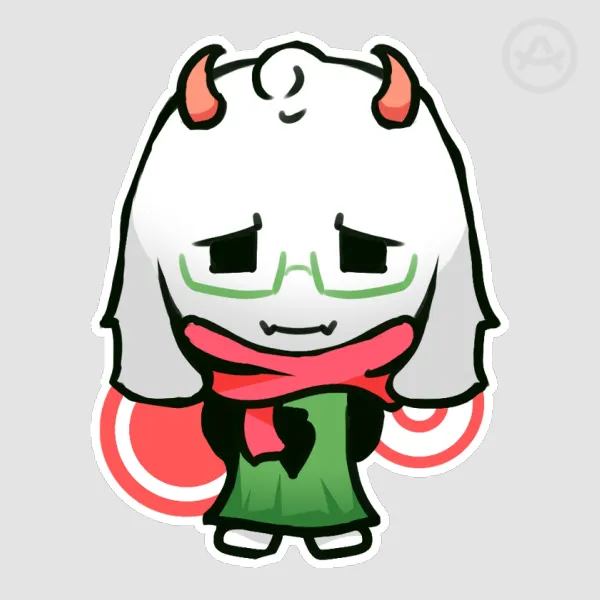 Matte Ralsei Sticker