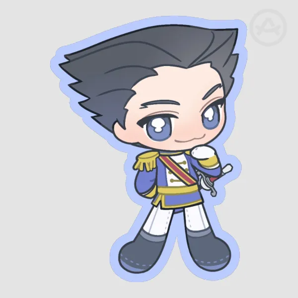 Phoenix Wright knight chibi by Ninny