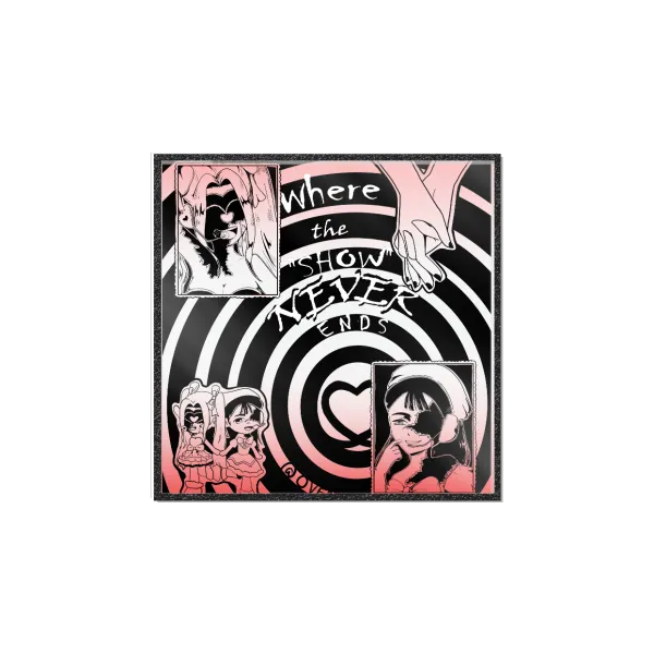zombie stage mizisua Acrylic Art Boards - 3.93" x3.93" (100x100mm), Black