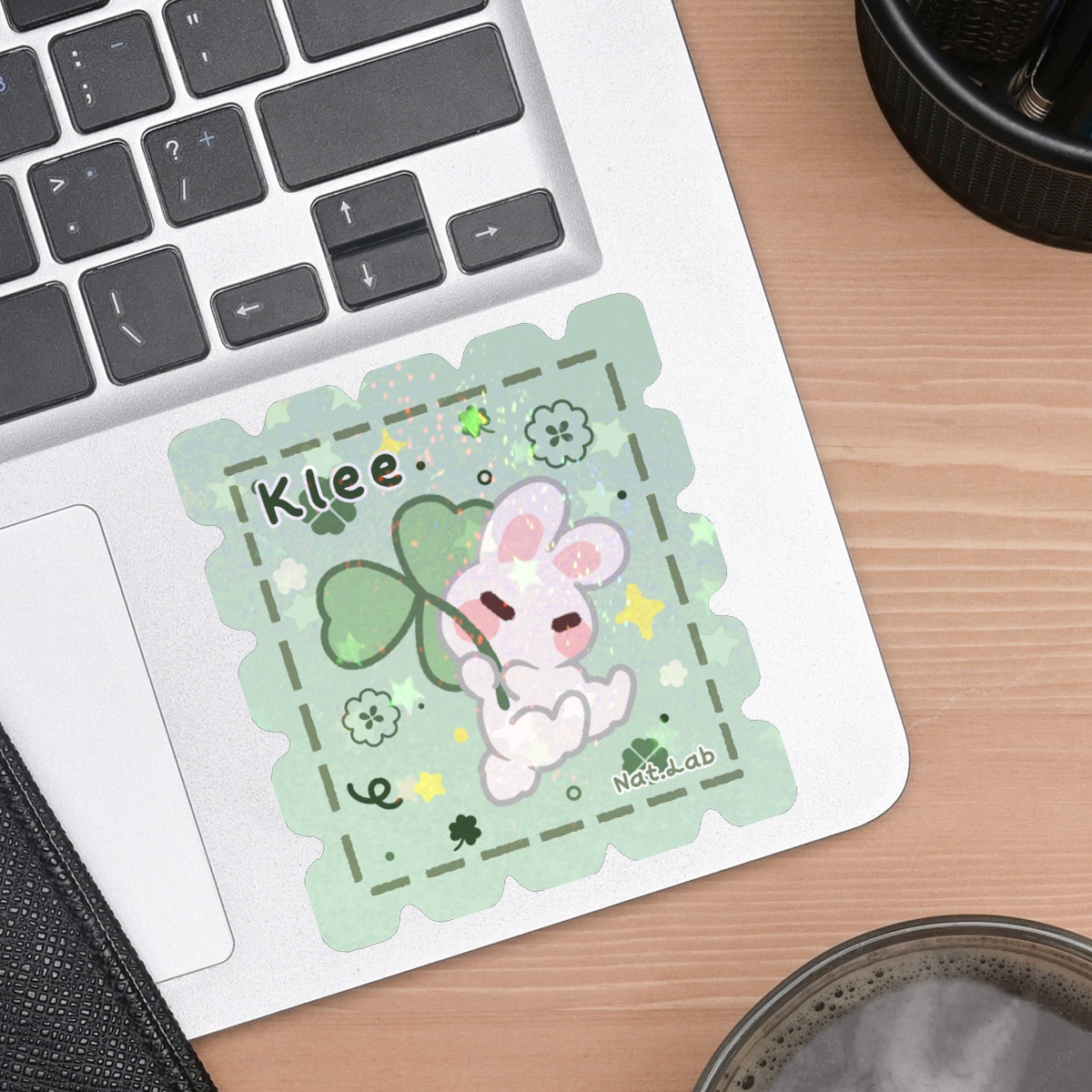 klee bunny postage Die Cut Stickers