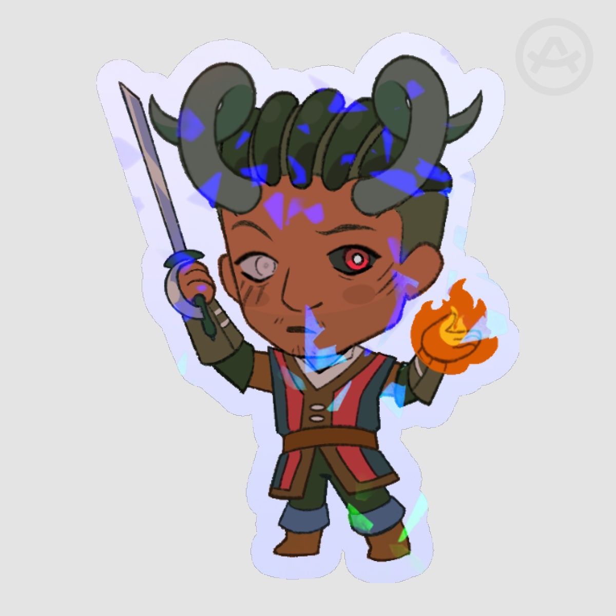 Wyll Ravengard [Baldur's Gate 3] Holographic Sticker