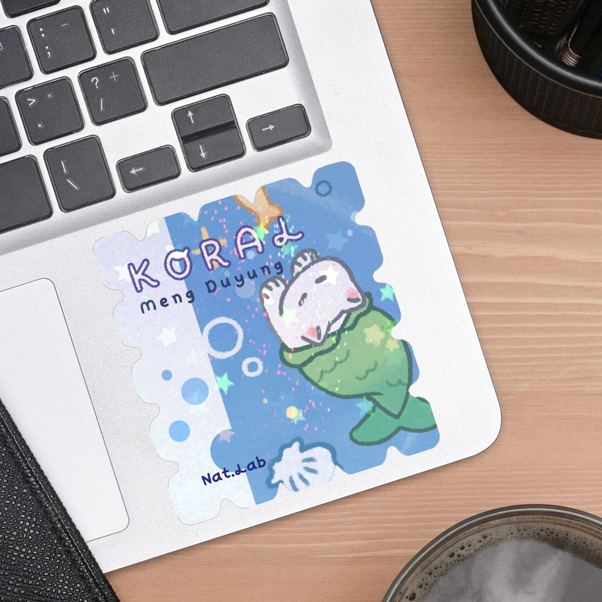 koral mercat postage Die Cut Stickers