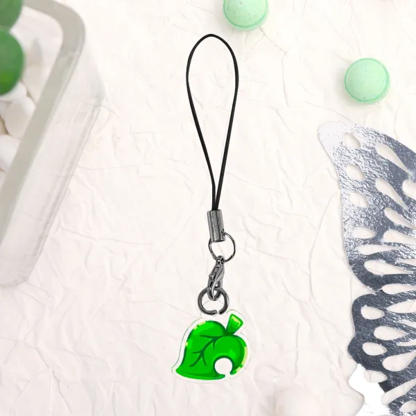 Kawaii cute acrylic keychain, ACNH new horizon keyring, animal crossing, new leaf, videogames aesthetic, cute phone charms, Animal crossing leaf acrylic keychain
