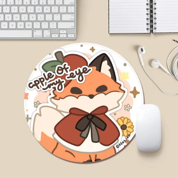pixie fox Round Mouse Pad