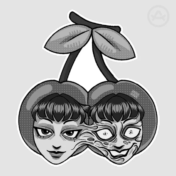 Cherry Tomie Soft Touch Die Cut Sticker