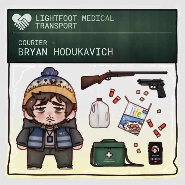 Bryan Hodukavich Toy Set Clear Die Cut Sticker