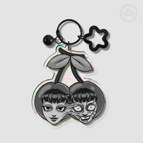 Cherry Tomie Glass Acrylic Keychain