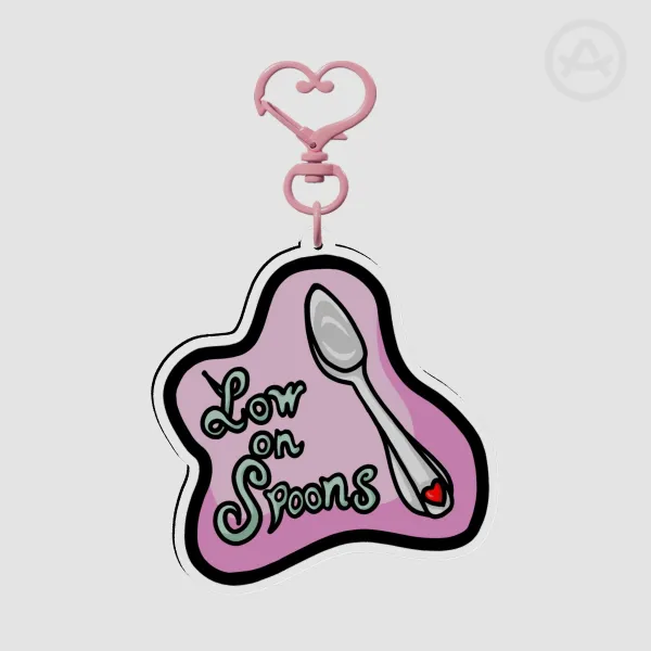 Low on Spoons Acrylic Keychain