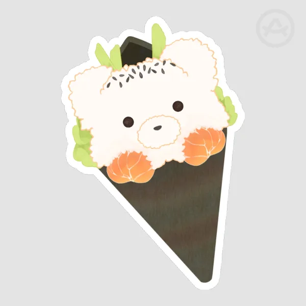 Bear Temaki Roll Sticker
