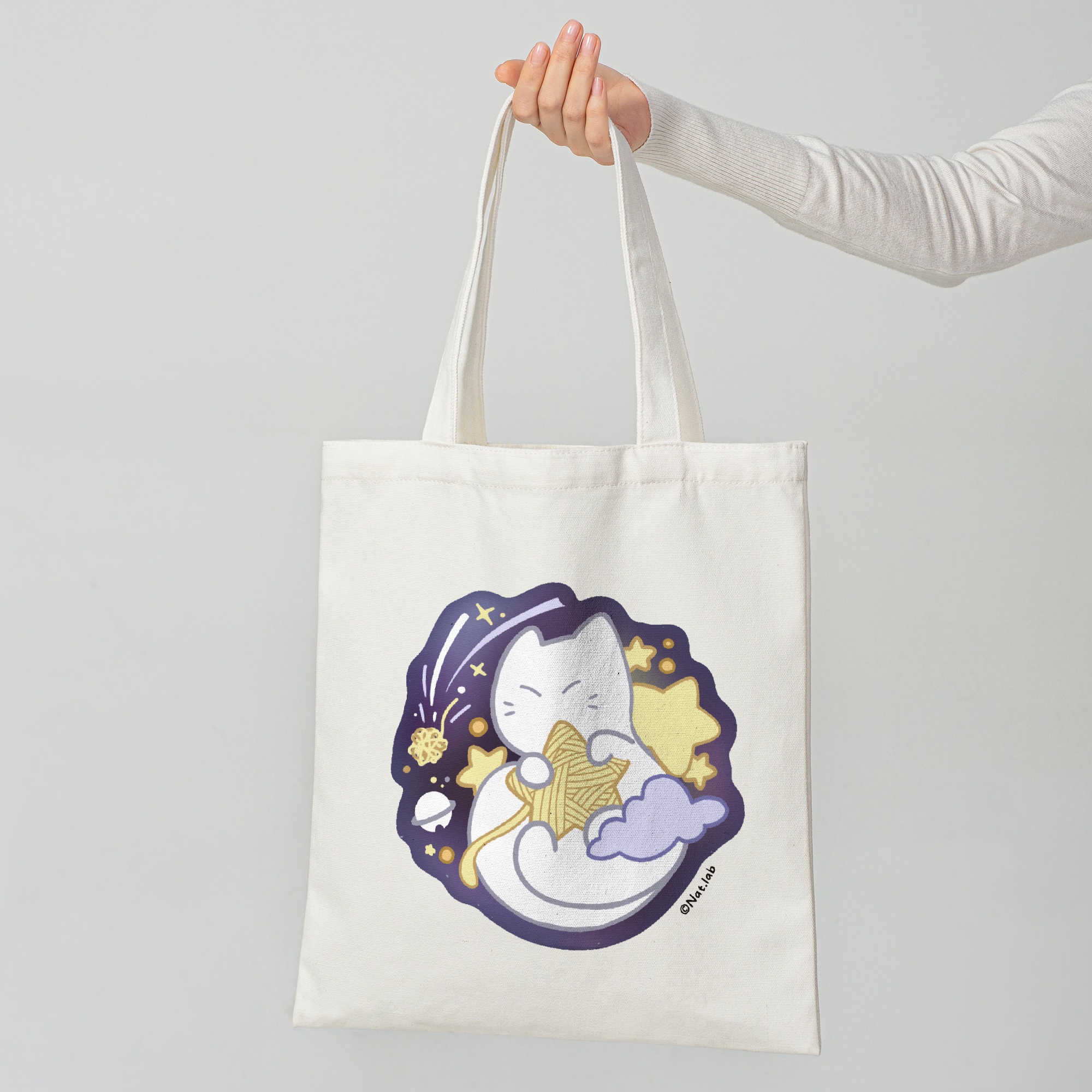 milky wayy cat Tote Bags