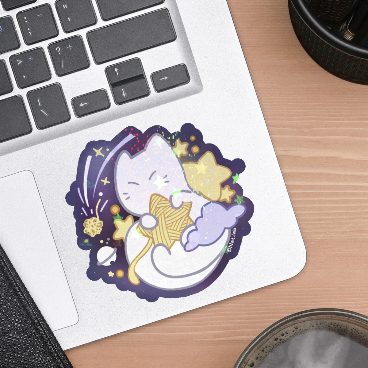 starry milky way Die Cut Stickers