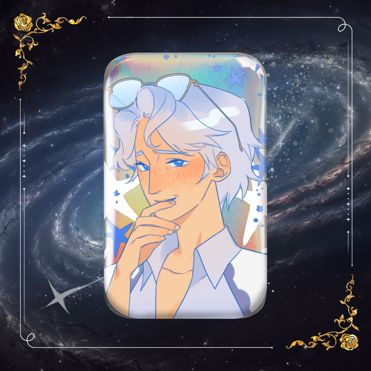 FIELDS OF MISTRIA Holographic Rectangular Badge - Valen