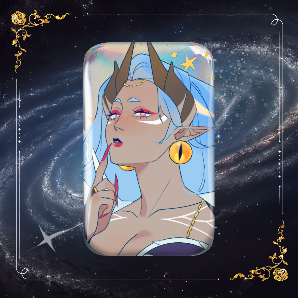 FIELDS OF MISTRIA Holographic Rectangular Badge - Seridia