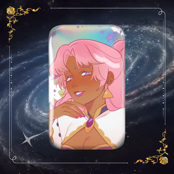 FIELDS OF MISTRIA Holographic Rectangular Badge - Adeline