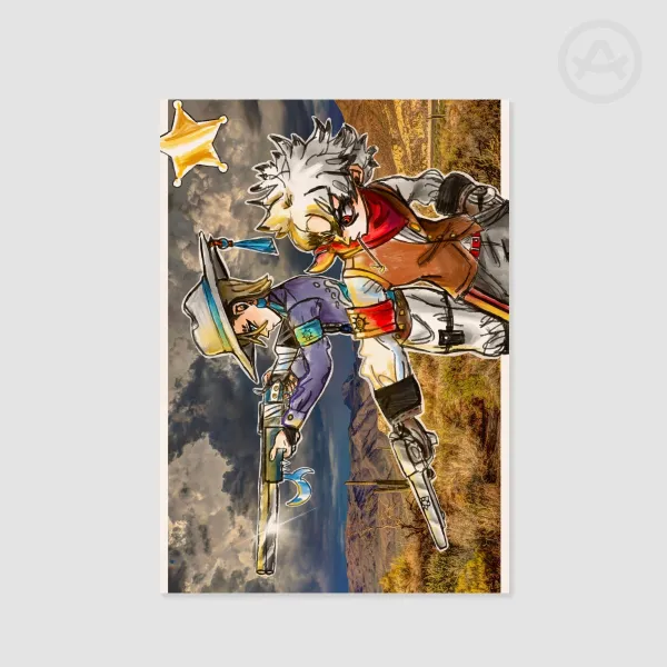 A4 Poster Rudo & Zanka Cowboys 8x11 Inch Print