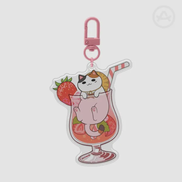Luffy cat Keychain