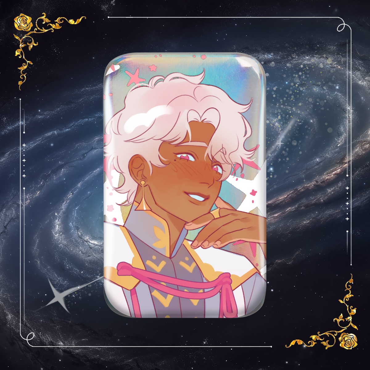 FIELDS OF MISTRIA Holographic Rectangular Badge - Eiland