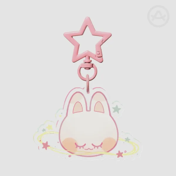 cosmic kitty keychain