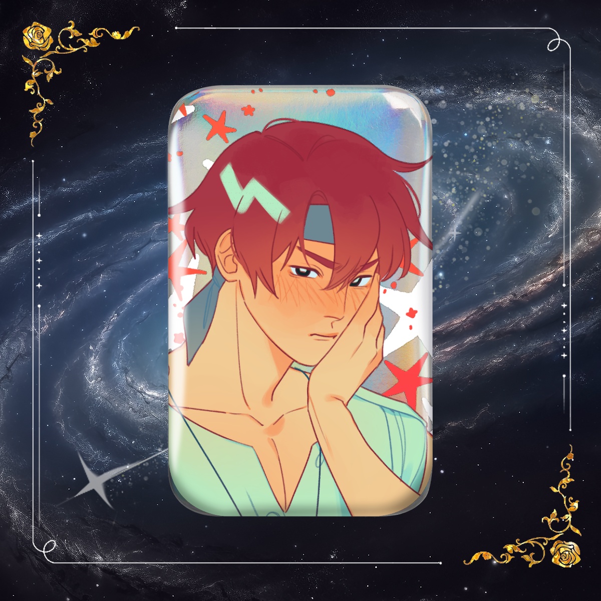 FIELDS OF MISTRIA Holographic Rectangular Badge - March