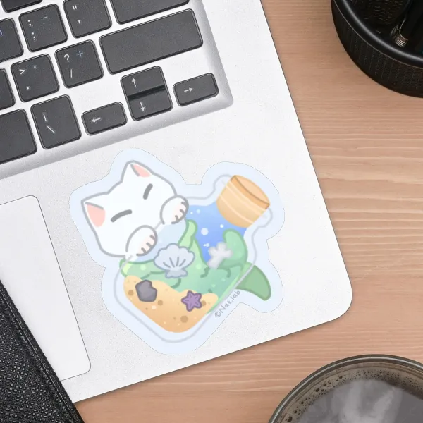 Koral mercat sea bottle Die Cut Stickers