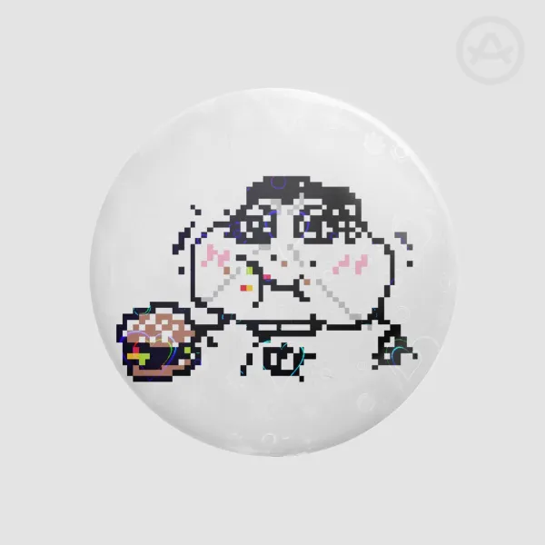 Okusnaku Button Holo Heart Firework