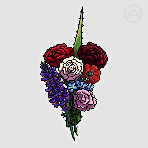 Oakworthy Flower symbolism sticker