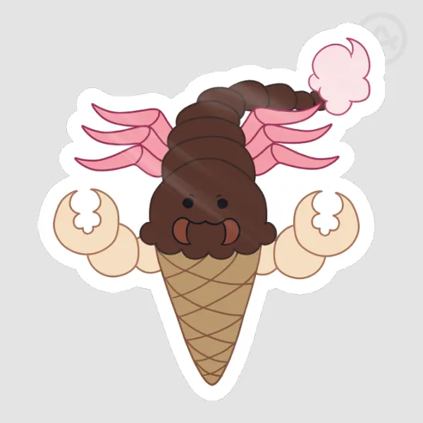 Scoop of Scorpion: Glossy Die Cut Sticker