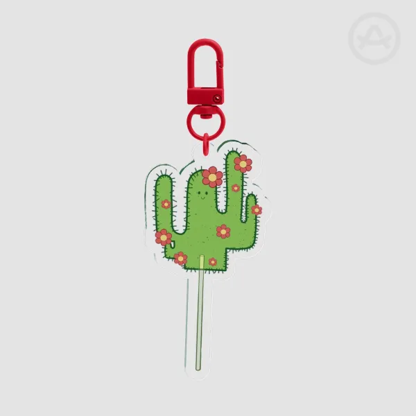 Cactus Candy: Clear Acrylic Keychain