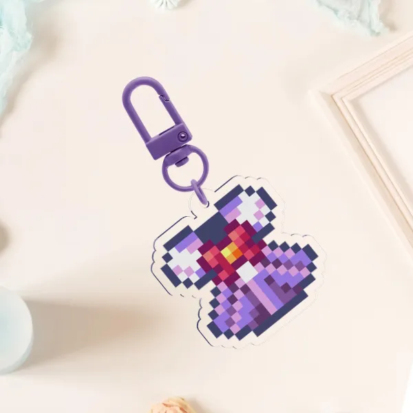 Amethyst Seifuku Pixel Art Acrylic Keychain