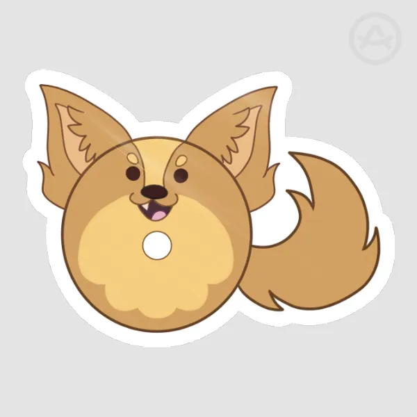 Dingo Doughnut: Glossy Die Cut Sticker
