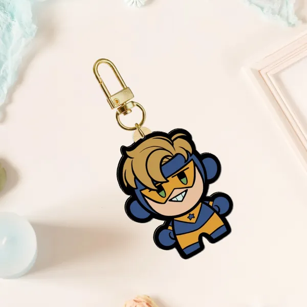 Rich Time Traveler Full Bleed Wood Keychains